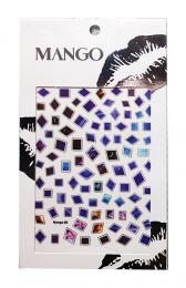 MANGO ネイル ステッカー シール MNG06 スクエア ダイヤ ターコイズ