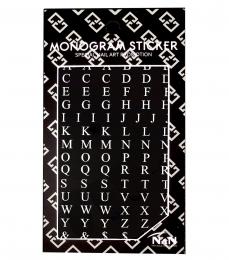 ネイル シール MONOGRAM アルファベット ローマ字 大文字 ホワイト