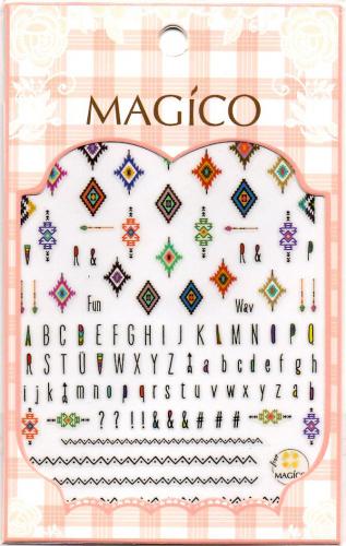 MAGICO ネイル ステッカー シール MGC08 アルファベット ナバホ インディアン 幾何学